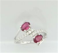 Anello Guerretta Gioielli Donna in Oro bianco Rubino 1.28 Ct 22613-14 - 22613-15